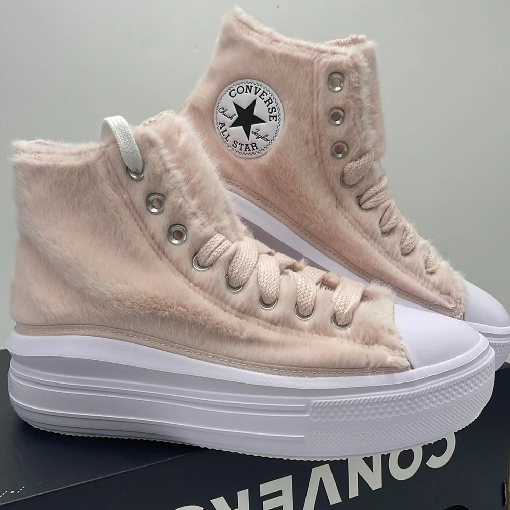 Converse WMNS Platform Sneakers High-Top A13383C TAS MOVE HI BLUSH HUSH/WHITE/BL